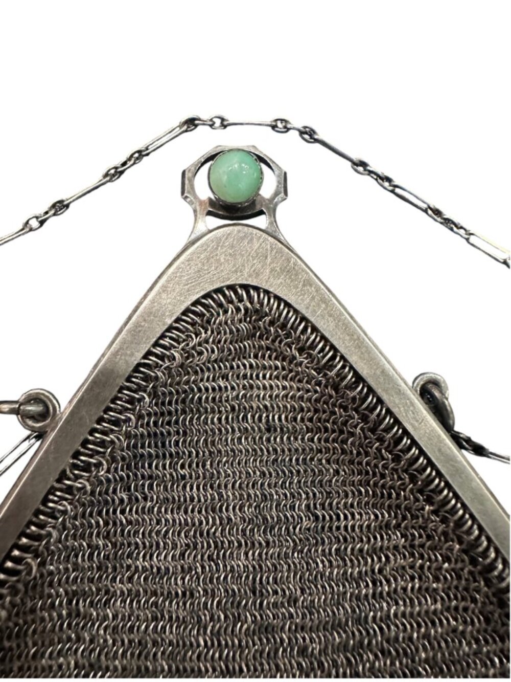 Antique 1900-1920s Sterling Silver Mesh Evening Bag - Picture 4 of 11